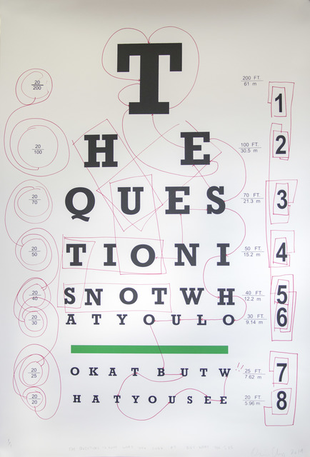 Oliver Clegg, ‘The Question is not What You Look at but What You See’, 2012, Print, Silkscreen print, Friends Seminary Benefit Auction