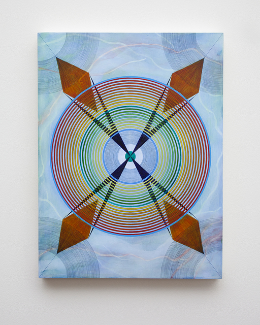 Tayo Heuser, ‘Vajra’, 2017, Painting, Ink and acrylic on wood panel, Jason Jacques Gallery