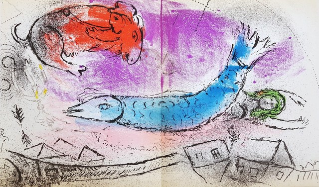 Marc Chagall, ‘The Blue Fish’, 1957, Graves International Art