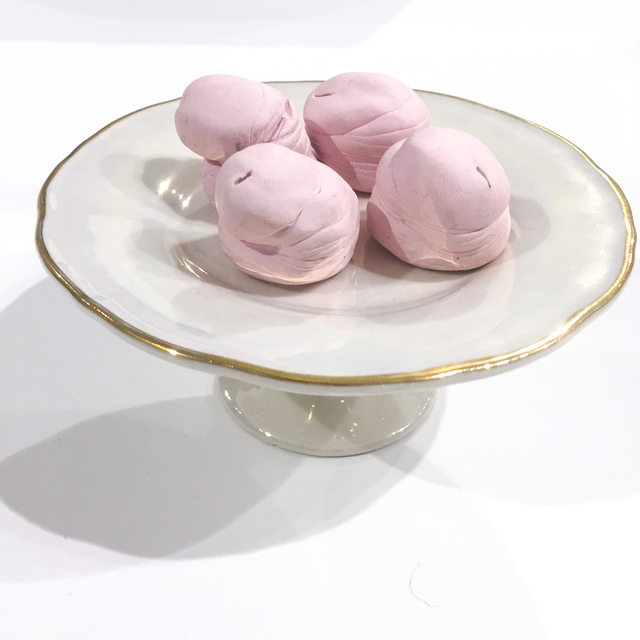 SERKAN ÖZKAYA, ‘Four Little Dicks On Plate’, 2016, Sculpture, Lovely terra-cotta, Postmasters Gallery