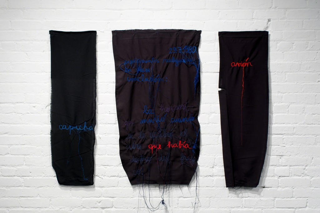 Embroidered cloth work by Florencia Walfisch. Embroidered cloth work by Florencia Walfisch.
