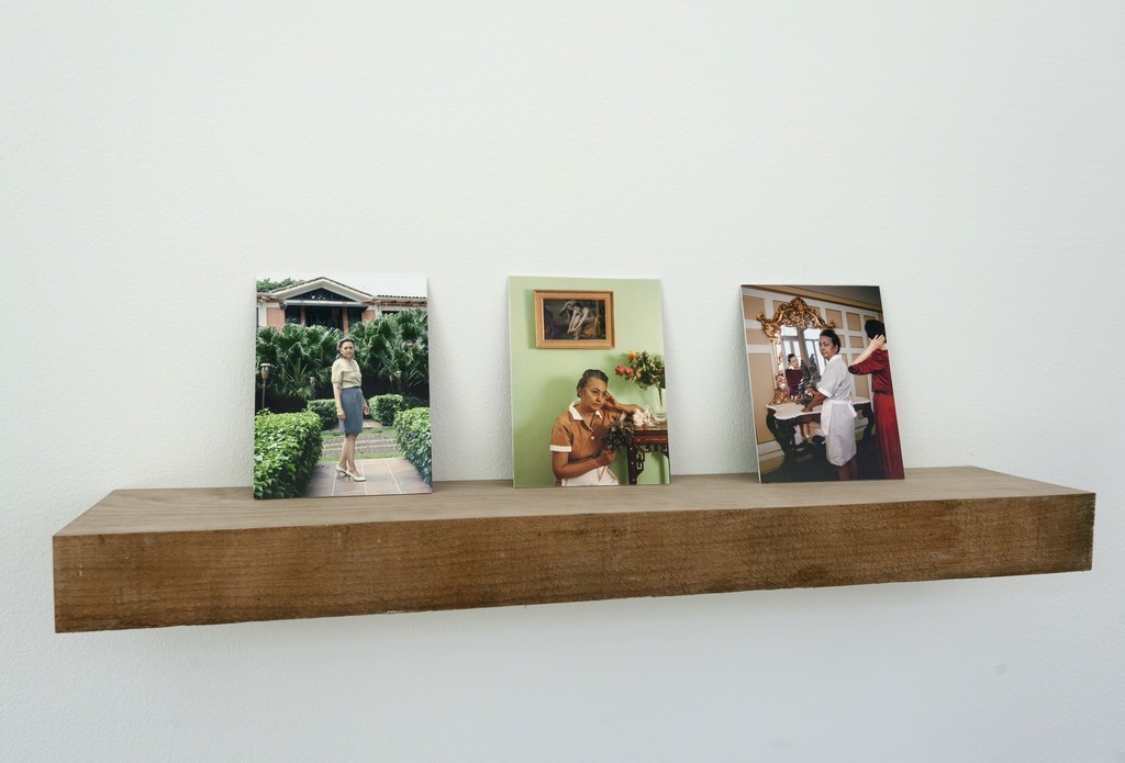 Do/Tell: Erin Bernard, Heather Hart, Rachelle Mozman, and Akosua Adoma Owusu, 2015, installation view, Institute of Contemporary Art, University of Pennsylvania. Photo: Constance Mensh. Do/Tell: Erin Bernard, Heather Hart, Rachelle Mozman, and Akosua Adoma Owusu, 2015, installation view, Institute of Contemporary Art, University of Pennsylvania. Photo: Constance Mensh.