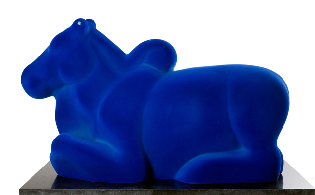 Arunkumar H. G., ‘Nandi in blue’, 2008, Sculpture, Velvet on fiberglass, Museum of Art & Photography
