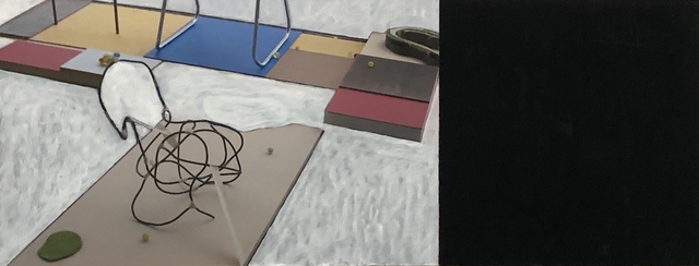 Peter Dudek, ‘WO with Black Square’, 2019, Painting, Paint on photo and MDF, Park Place Gallery