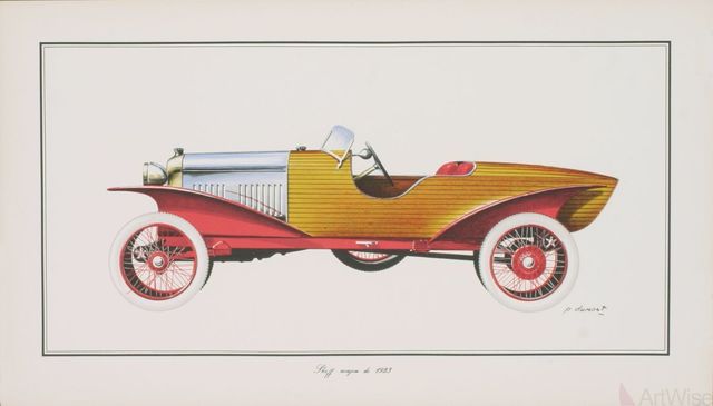 Dumont, ‘Skiff Acajou 1923’, (Date unknown), Print, Stone Lithograph, ArtWise