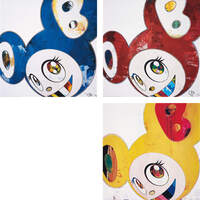 Takashi Murakami - And Then x 6 (Blue: The Polke Method); And Then x 6 (Red Dots: The Superflat Method); and And then, and...