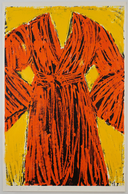 Jim Dine, ‘Chrome Yellow Robe’, 2013, Print, Woodcut with yellow enamel hand painting, Cristea Roberts Gallery
