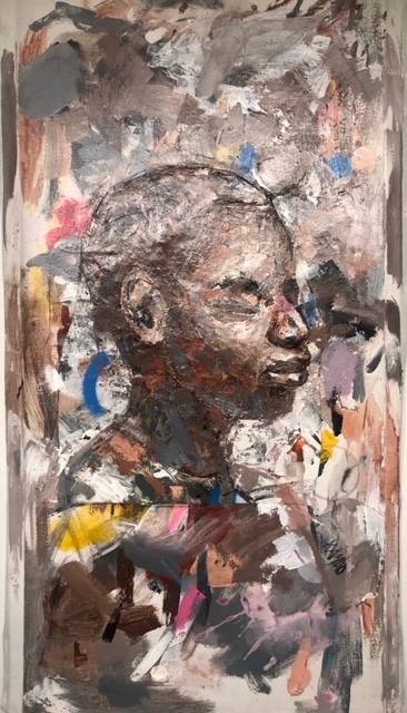 Julien Trésor Kandolo (KANDO), ‘New man 2’, 2019, Painting, Mixed Media on Canvas, Gugsa Black Arts Collective