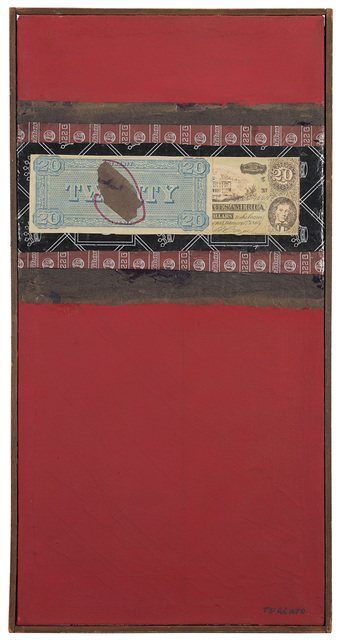 Giulio Turcato, ‘Composizione con dollaro’, 1962, Drawing, Collage or other Work on Paper, Collage and mixed media, Mazzoleni