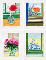 David Hockney - My Window: No. 535 28th June 2009; No. 281 23rd July 2010; No. 610, 23rd December 2010; and No. 778, 17th ...