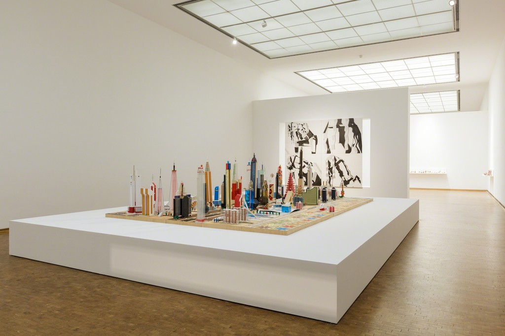 Installation of "We Call it Ludwig : The Museum is Turning 40!" at Museum Ludwig, Köln (2016-2017). Bodys Isek Kingelez, Köln, 2001. © Bodys Isek Kingelez. Avery Singer, Anna Karina, 2014. Courtesy Avery Singer, and Kraupa Tuskany Zeidler, Berlin. Photo: Rheinisches Bildarchiv/ Britta Schlier Installation of "We Call it Ludwig : The Museum is Turning 40!" at Museum Ludwig, Köln (2016-2017). Bodys Isek Kingelez, Köln, 2001. © Bodys Isek Kingelez. Avery Singer, Anna Karina, 2014. Courtesy Avery Singer, and Kraupa Tuskany Zeidler, Berlin. Photo: Rheinisches Bildarchiv/ Britta Schlier