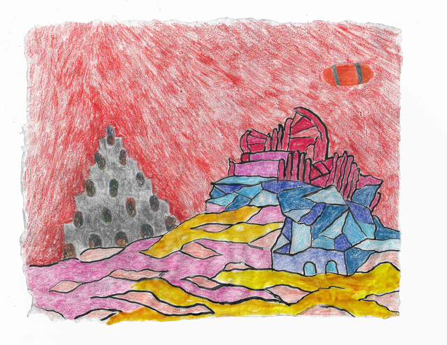 Chuck Webster, ‘Untitled’, 2017, Drawing, Collage or other Work on Paper, Ink and colored pencil on handmade paper, Dieu Donné Benefit Auction