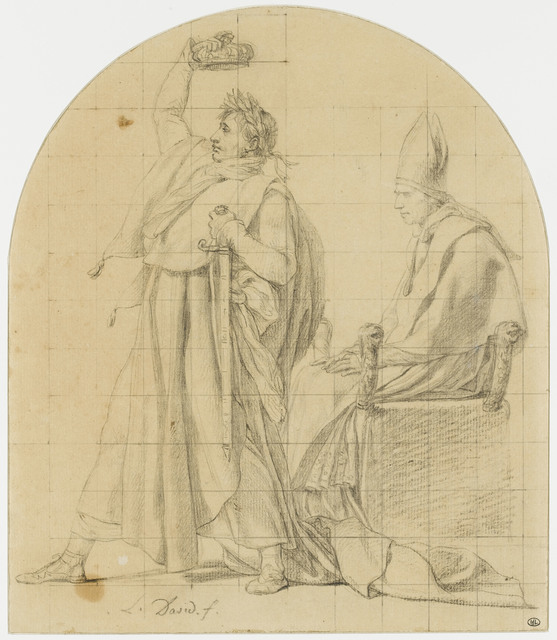 Jacques-Louis David, ‘Napoléon se couronnant lui-même en présence du pape assis (Napoleon crowning himself in the presence of the seated pope)’, Château de Fontainebleau