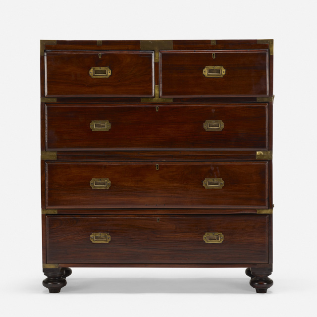 ‘Campaign chest’, c. 1840, Design/Decorative Art, Walnut, brass, Rago/Wright