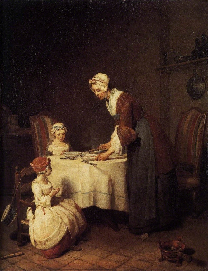 Jean-Siméon Chardin | Saying Grace (La Benedicite) (1740) | Artsy