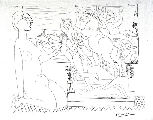 Pablo Picasso, ‘Model Contemplating Sculpture’, 1933, Harris Schrank Fine Prints