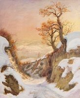 Hohlweg im Winter
