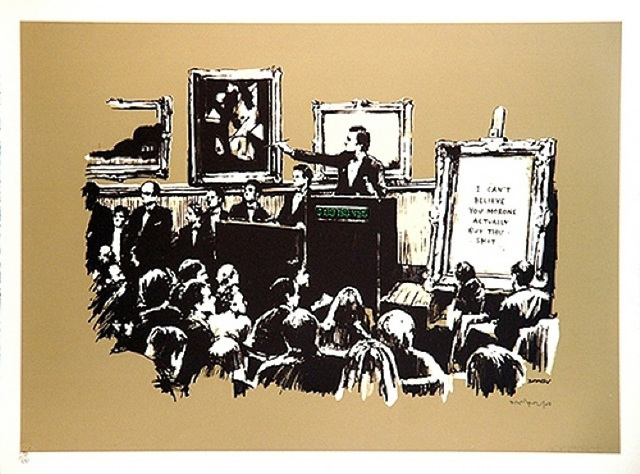 Banksy, ‘Sepia Morons (Signed)’, 2006, Prescription Art
