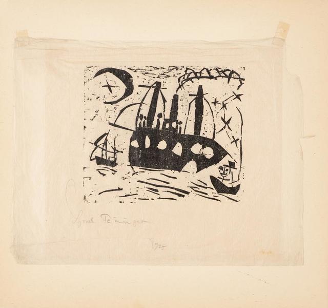 Lyonel Feininger, ‘Fröliche Schiffsreise (Happy Boat Ride)’, 1925, Print, Xylograph, Itineris