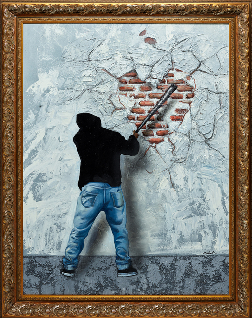 Hijack, ‘Beating Heart’, 2018, Painting, Oil and Mixed Media on Canvas, Contessa Gallery