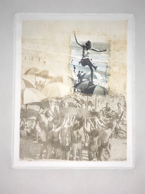 Jay Handy, ‘Beach Party’, 2020, Print, Drypoint engraving with chine colle, SHIM Art Network