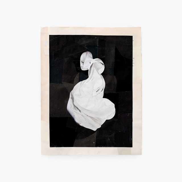 Michael Desutter, ‘Movement Study In White #19’, 2018, Drawing, Collage or other Work on Paper, Original collage on paper, Tappan