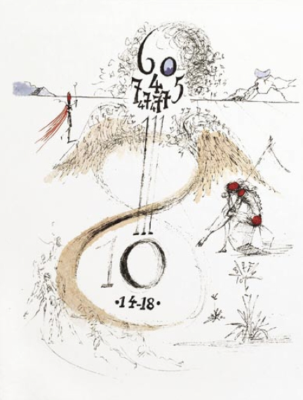 Salvador Dalí, ‘Guerre de 14-18 (the War of 1914-18)’, 1967, Print, Etching on Japon Paper, Puccio Fine Art