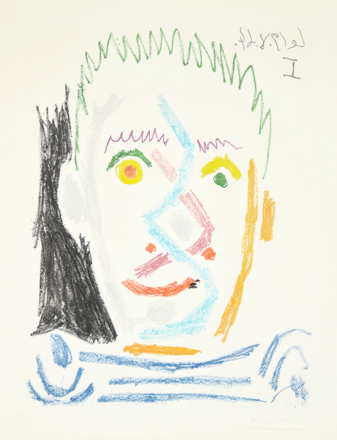Pablo Picasso, ‘Tete d’homme au maillot raye (Man’s Head with Striped Shirt), ’, 1964, Masterworks Fine Art