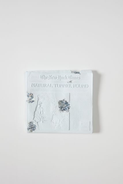 Daniel Arsham, ‘Blue Calcite Eroded New York Times’, 2020, Sculpture, Blue calcite, quartz, hydrostone, Perrotin