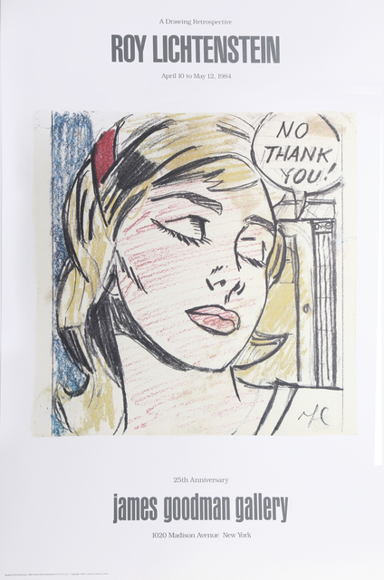 Roy Lichtenstein, ‘No Thank You - James Goodman Gallery’, 1984, RoGallery