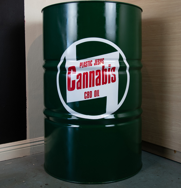 Plastic Jesus, ‘Lubrication for Life’, 2018, Sculpture, Aerosol on oil drum, EWKUKS