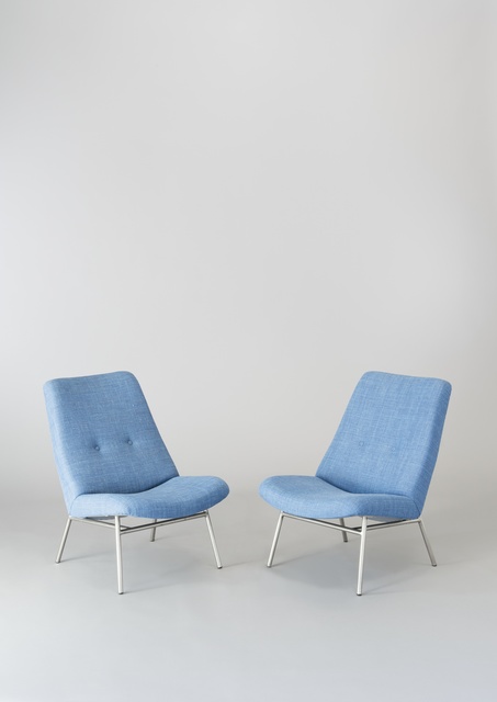 Pierre Guariche, ‘Pair of chairs SK660’, 1953, Design/Decorative Art, Chromed metal, foam and fabric, Galerie Pascal Cuisinier