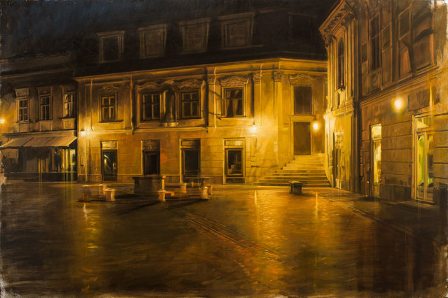 Nicola Nannini, ‘Notte in giallo’, 2019, Galleria Punto Sull'Arte