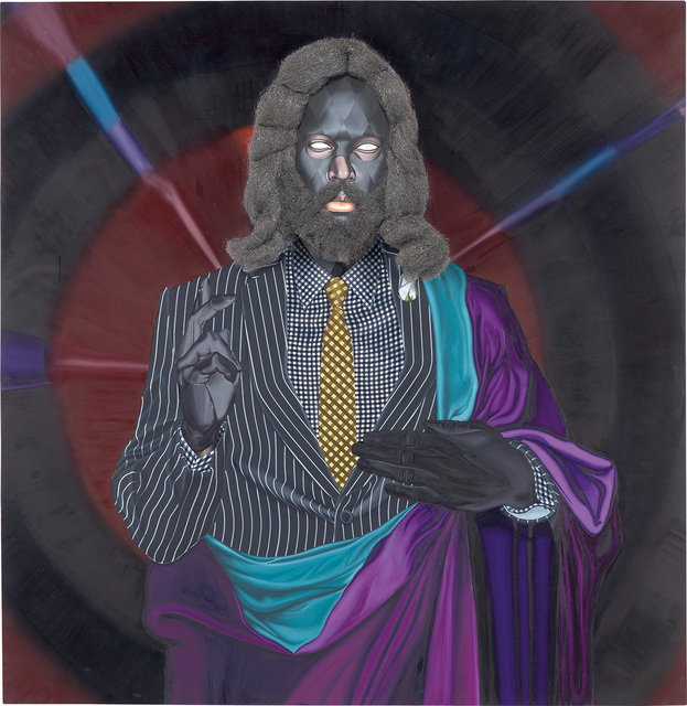 Jeff Sonhouse, ‘Papi Shampoo’, 2010, Mixed Media, Mixed media, mirror and oil on fiberboard, Phillips