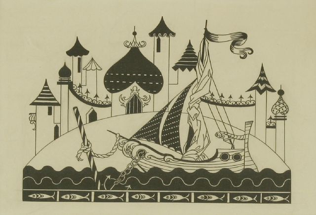 Merlyn Mann, ‘'WHEN THE DARK COMES DOWN'’, Drawing, Collage or other Work on Paper, Pen and ink, Sworders