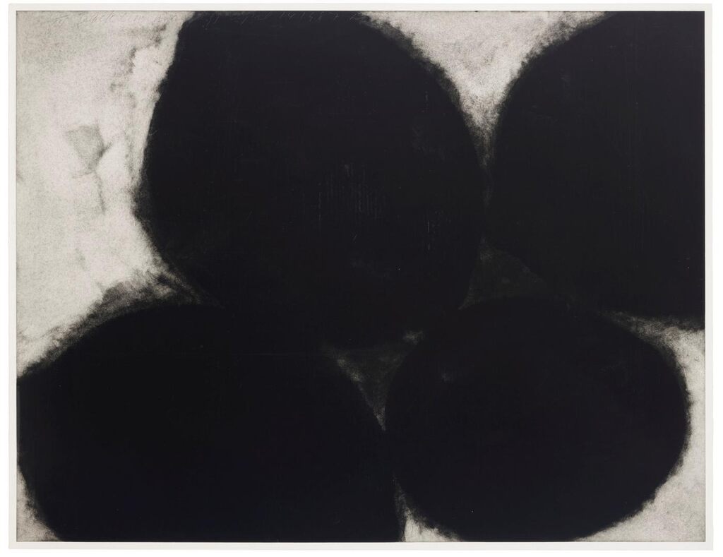 Donald Sultan - Black Lemons and Egg, April 14, 1987, from Lemons