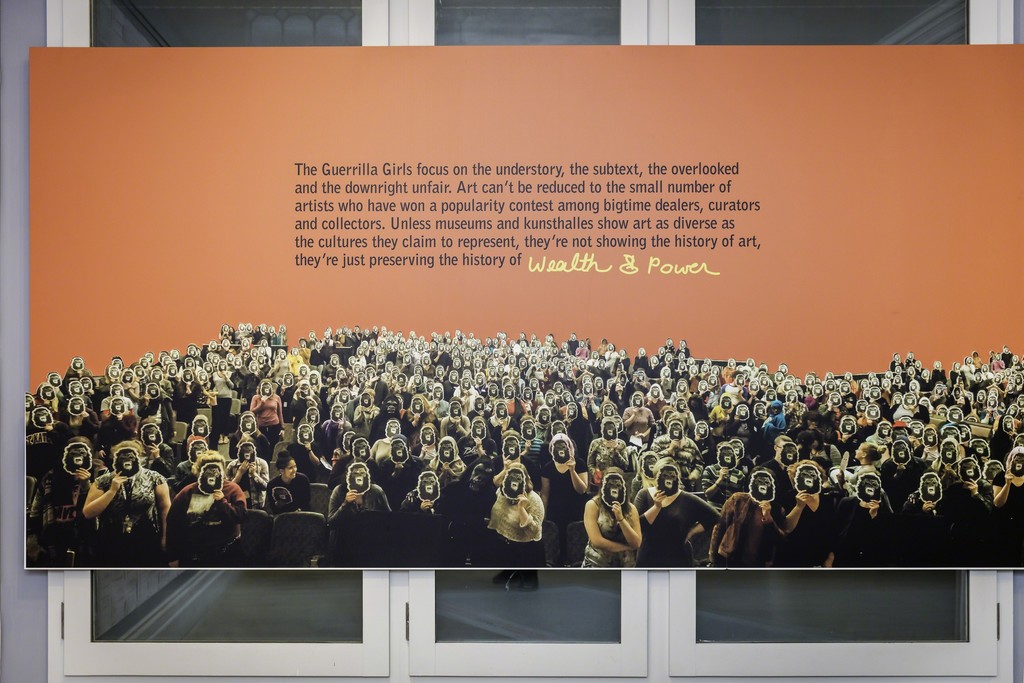 Whitechapel Gallery Guerrilla Girls Commission: Is it even worse in Europe? (2016) Photo: Steven White Whitechapel Gallery Guerrilla Girls Commission: Is it even worse in Europe? (2016) Photo: Steven White