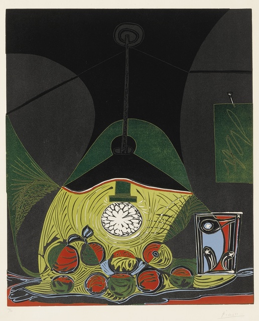 Pablo Picasso, ‘Nature morte à la suspension (Nature morte sous la lampe) (B. 1102; Ba. 1313)’, 1962, Print, Linoleum cut printed in colors, Sotheby's