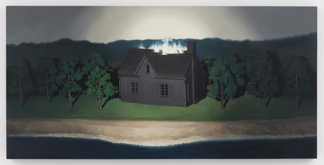 Motohide Takami, ‘Fire on Another Shore (Black)’, 2019, Painting, Oil and chalk on panel, SEIZAN Gallery