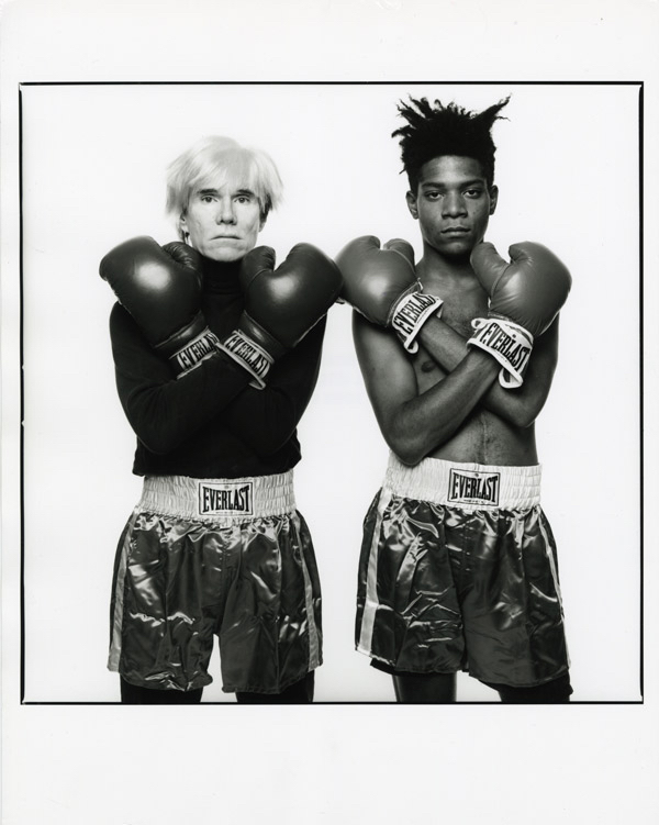 MICHAEL HALSBAND Andy Warhol & Jean-Michel Basquiat #143 New York City, July 10, 1985
20 x 16 inches print, image size 14 5/8 x 14 5/8 inches (un-editioned Vintage print)
Gelatin Silver Print
black stained wood frame 22 5/8 x 22 1/8 inches Artist Proof/study
Signed, titled, dated, numbered on verso in pencil
MICHAEL HALSBAND Andy Warhol & Jean-Michel Basquiat #143 New York City, July 10, 1985
20 x 16 inches print, image size 14 5/8 x 14 5/8 inches (un-editioned Vintage print)
Gelatin Silver Print
black stained wood frame 22 5/8 x 22 1/8 inches Artist Proof/study
Signed, titled, dated, numbered on verso in pencil