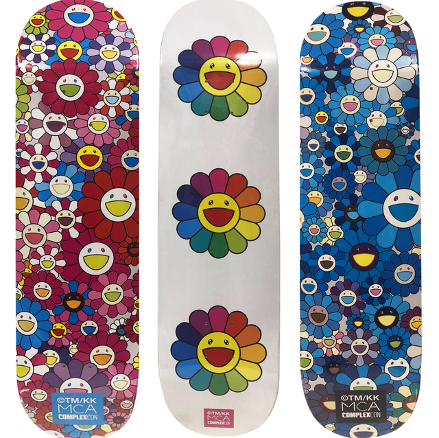 Takashi Murakami, ‘Takashi Murakami Flowers Skateboard Decks (complete set of 3) ’, 2017, Lot 180