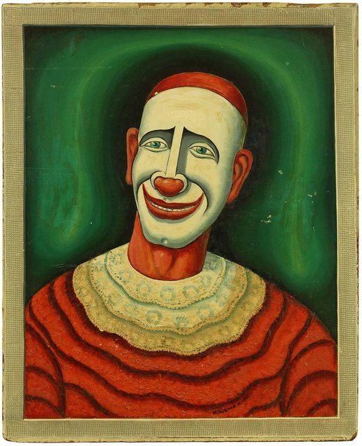 Maurice Kish, ‘Clown, Early 20th Century Playful Oil Painting on Board’, Early 20th Century, Lions Gallery