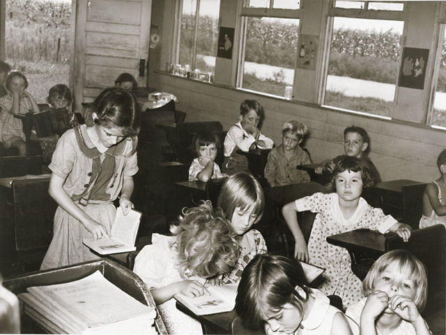 Russell Lee, ‘White School Room near S.E. Missouri Farms’, 1938/1938c, Photography, Silver print unmounted, Contemporary Works/Vintage Works