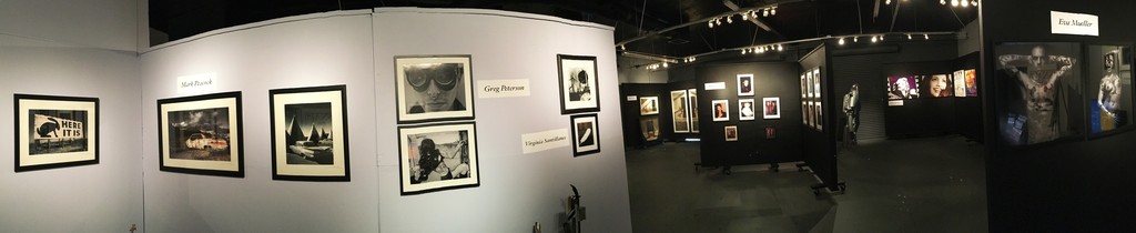 Back gallery installation shot (from left):
Mark Peacock, Greg Peterson, Virginia Santillanes, Tony Rizzo, Michel Bourquard, Eva Mueller Back gallery installation shot (from left):
Mark Peacock, Greg Peterson, Virginia Santillanes, Tony Rizzo, Michel Bourquard, Eva Mueller