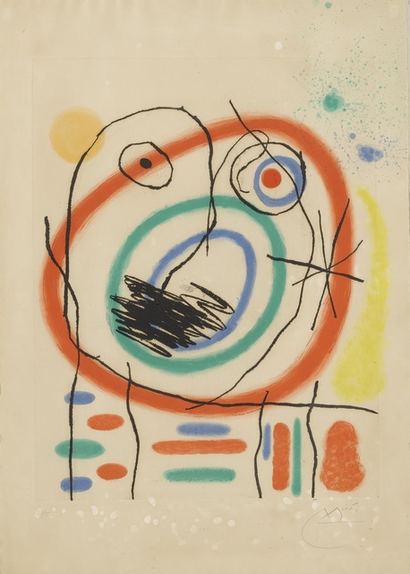 Joan Miró, ‘Le prophète encercle and Série Mallorca: Plate 29 (D. 396 & 638)’, 1965 and 1973, Sotheby's