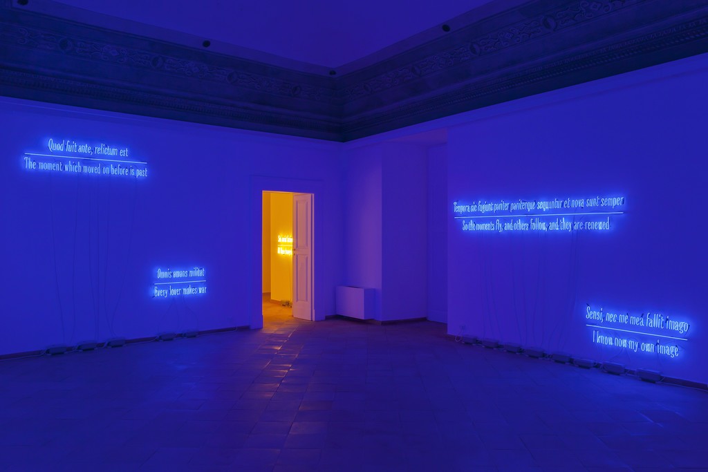 Joseph Kosuth, "Maxima Proposito (Ovidio)", 2017
installation view Joseph Kosuth, "Maxima Proposito (Ovidio)", 2017
installation view