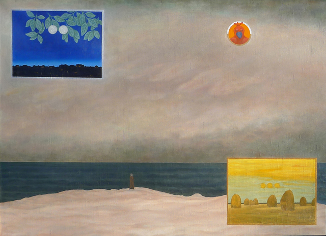 George Kiesewalter, ‘A Polyscape with Many Luminaries’, 1992, Painting, Oil on canvas, Kolodzei Art Foundation