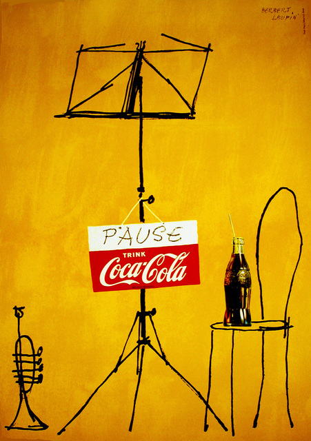 Herbert Leupin, ‘Coca-Cola - Pause and Drink Coke - Trumpet’, 1953, Omnibus Gallery