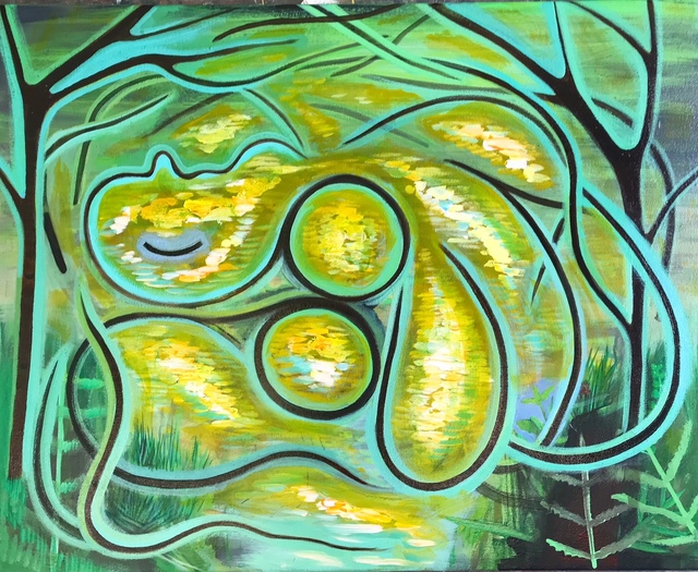 Jennifer Coates, ‘Reclining Figure’, 2018, Painting, Acrylic on Canvas, Park Place Gallery