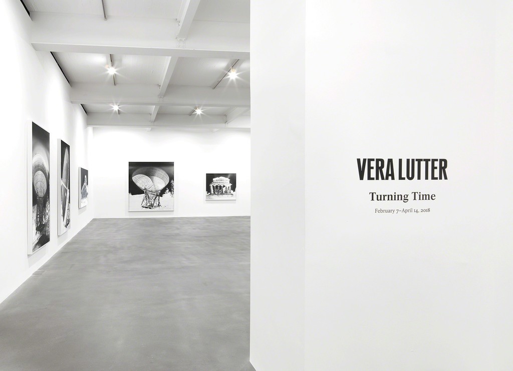 Installation view, "Vera Lutter: Turning Time" at Gagosian Britannia Street, London. Artworks © Vera Lutter. Photo by Mike Bruce. Courtesy Gagosian. Installation view, "Vera Lutter: Turning Time" at Gagosian Britannia Street, London. Artworks © Vera Lutter. Photo by Mike Bruce. Courtesy Gagosian.